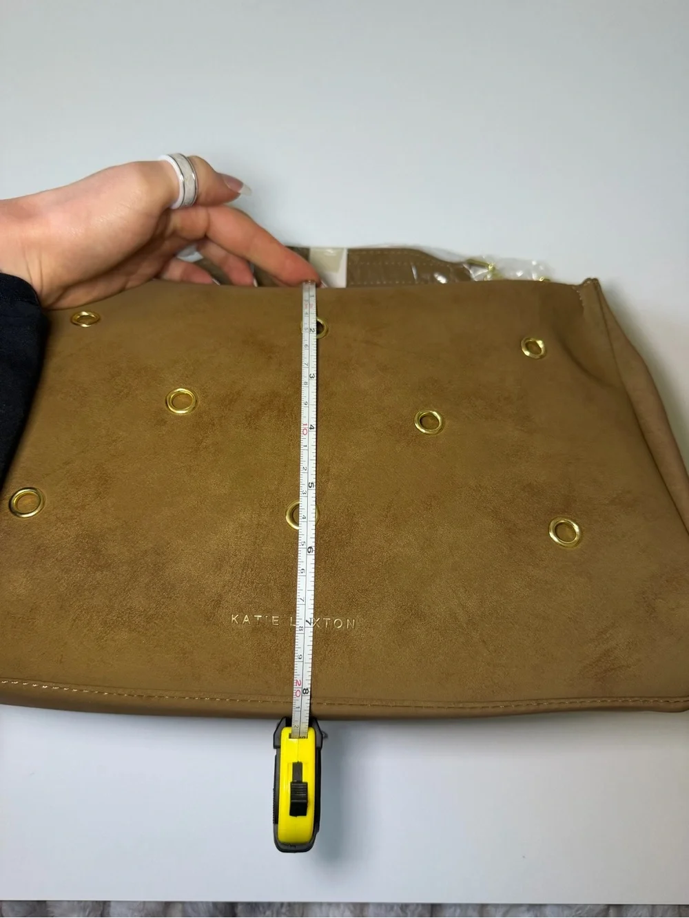 Katie Loxton Tan Vegan Suede Tote with Matching Wallet